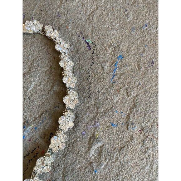 Estate Necklace Rhinestone Glam 1950s NG Collar Beautiful Hollywood - Picture 8 of 10